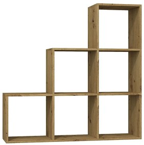 Regał schodkowy otwarty Cesaro 6X - dąb artisan