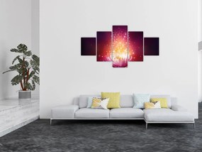 Obraz kwiatu lotosu (125x70 cm)