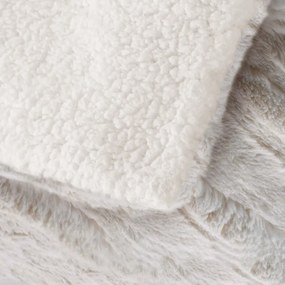Kremowy koc z mikropluszu 180x220 cm Foxy – douceur d'intérieur