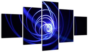 Obraz niebieskich spiral (125x70 cm)