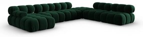 Zielona aksamitna sofa 379 cm Bellis – Micadoni Home