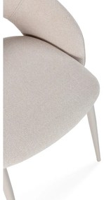 Beżowe tapicerowane krzesła zestaw 2 szt. Lia – Marckeric