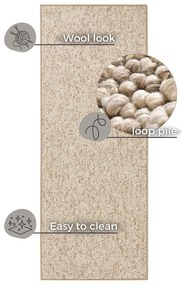 Jasnobrązowy chodnik 80x200 cm Wolly – BT Carpet