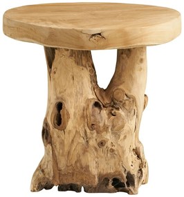 Okrągły stolik z litego drewna tekowego ø 40 cm Palena – House Nordic