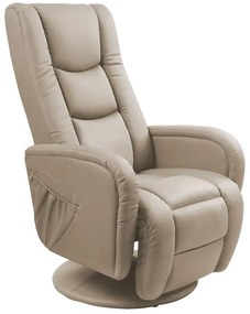 Obrotowy Fotel Wypoczynkowy Masujący Relaksacyjny Cappuccino T2-M31