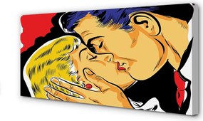 Obraz na płótnie Romantyczny Pocałunek Pary