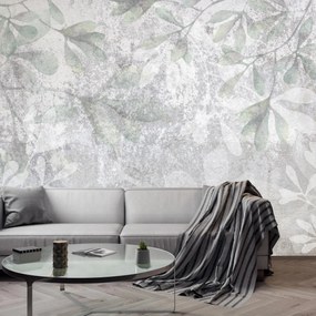 Fototapeta - Liście na ścianie (196x136 cm)