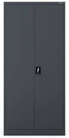 Szafa na dokumenty biurowa metalowa antracytowa: JAN H, 900 x 1950 x 400 mm