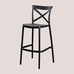 Zestaw 4 Stołków Ogrodowych Otax Z Możliwością Sztaplowania Czarna & ↑75 Cm - Sklum