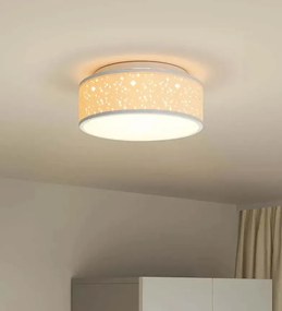 Szara lampa sufitowa materiałowa P7-P49