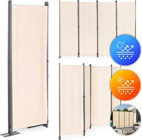 Parawan ogrodowy składany AW-022, 167x216 cm, 4-panelowy, kolor beżowy