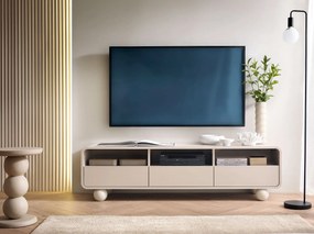 Kaszmirowa szafka RTV na kulistych nóżkach 160 cm P4-C61