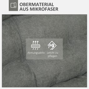 HOMCOM Fotel podłogowy z regulowanym oparciem do salonu, biura