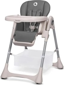 Lionelo - Dziecięce krzesełko do karmienia ZANNA szare