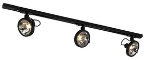 System szynowy z 3 reflektorami czarnymi 1-fazowymi - Go