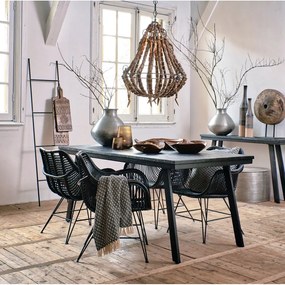 Czarna metalowa drabinka dekoracyjna Siem – Light &amp; Living