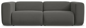 Szara aksamitna sofa 228 cm Ekahi – Makamii