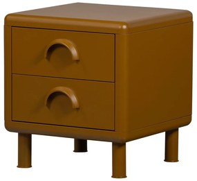 Metalowa szafka nocna w kolorze ochry Rune – WOOOD