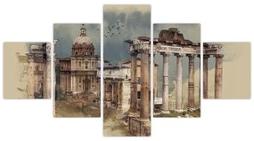 Obraz - Forum Romanum, Rzym, Włochy (125x70 cm)