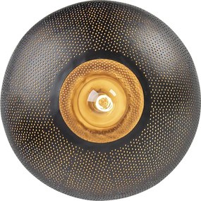 Orientalna lampa sufitowa czarna i złota 40 cm - Radiance