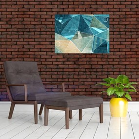 Obraz - Turkusowa abstrakcja (70x50 cm)