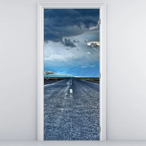 Fototapeta na drzwi - Droga w burzy (95x205cm)