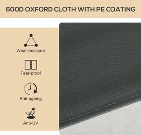 Outsunny Krzesła kempingowe, 2x Krzesło plażowe, składane, Stal, Wygląd drewna, Ciemnoszary