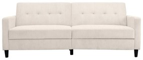 Biała sztruksowa rozkładana sofa 82 cm Hartford – Støraa