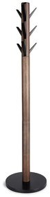 Czarny wieszak z drewna kauczukowego Flapper – Umbra