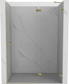 Mexen Lunar drzwi prysznicowe uchylne prawe 135 cm, transparent, złote - 834-135-000-50-00-P