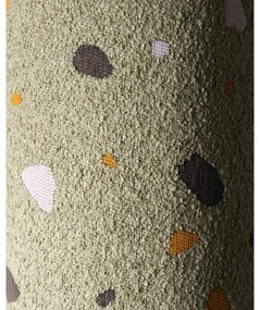 Zielony fotel dziecięcy z materiału bouclé/z tkaniny szenilowej Terrazzo Moon – Wigiwama