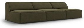 Zielona aksamitna sofa 240 cm Jodie – Micadoni Home