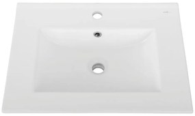 Biało-antracytowa wisząca szafka bez umywalki 60x52 cm Wisla – Støraa