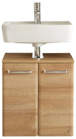 Wisząca szafka bez umywalki w dekorze dębu w naturalnym kolorze 53x60 cm Quickset 318 – Pelipal