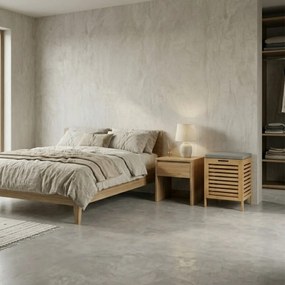 Bambusowy kosz na pranie z siedziskiem DISA, 40 l