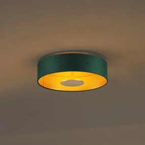 Nowoczesna lampa sufitowa zielony aksamit z LED z 3-stopniową regulacją ściemniania - Bredow