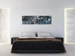 Obraz z kwiatowym wystrojem (170x50 cm)