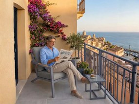 Fotel aluminiowy ogrodowy MISTERIOSO wygodne siedzisko