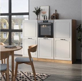 Blok kuchenny biały dworek/złoty dąb 180x46x81.6 r-line