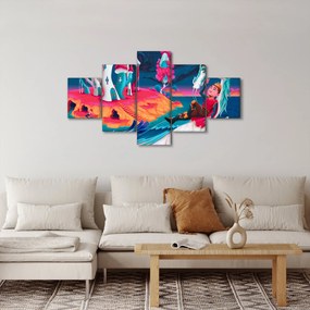 Obraz - Książę i smocza księżniczka (125x70 cm)