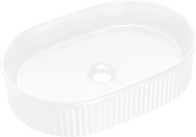 Biała owalna umywalka ceramiczna F1-B29