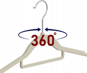 Zestaw wieszaków welurowych MAGIC VELVET 20 szt. białe