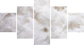 Obraz - Białe pióra (125x70 cm)