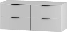 Biały Zestaw do Łazienki 120cm Szafka z Blatem Pile