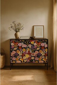 Szafka typu kredens z 2 drzwiami i 2 szufladami z nadrukowanego MDF