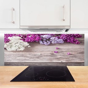 Panel Szklany do Kuchni Wyrafinowane Płatki Kwiatowe