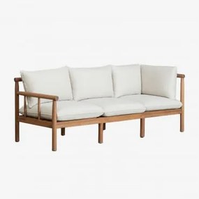Sofa Ogrodowa Melvin 3-osobowa Z Drewna Akacjowego Akacja Brąz - Sklum