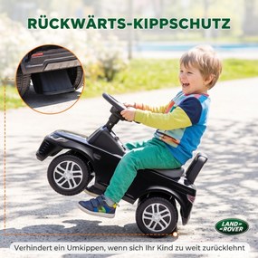 AIYAPLAY LAND ROVER DISCOVERY jeździk, samochodzik z klaksonem i odgłosami silnika, schowek pod siedzeniem 18-36 miesięcy Czarny | Aosom PL