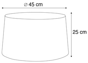 Abażur z lnu biały 45 cm