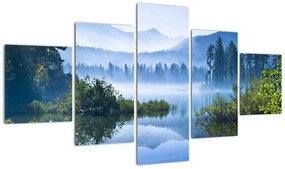 Obraz górskiego jeziora (125x70 cm)